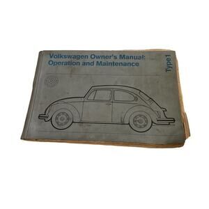 1972 Volkswagen VW Beetle Bug Sedan Convertible Owners Maintenance Manual READ